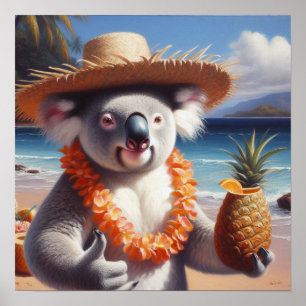 Póster Koala Luau