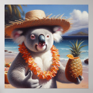Póster Koala Luau