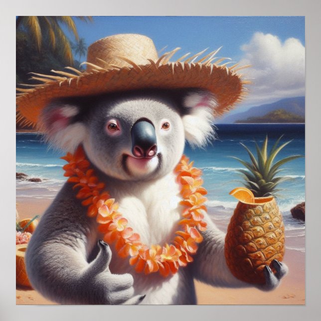 Póster Koala Luau (Frente)