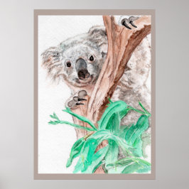 Póster Koala, Peek-a-Boo