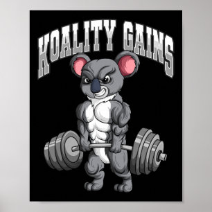 Póster Koality Gana Fitness Gym Koala Bodybuilding