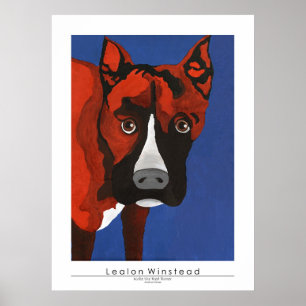 Póster Kobe el boxeador rojo
