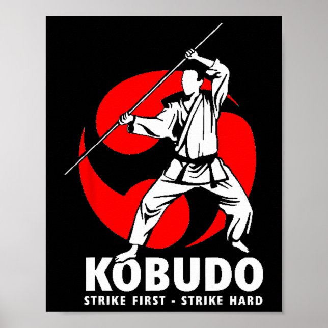 Póster Kobudo Martial Arts Weapons Training Dojo  (Frente)