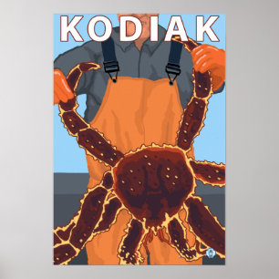 Póster Kodiak, AlaskaAlaskan King Crab