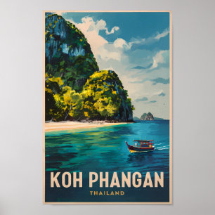 Póster Koh Phangan Tailandia Viaje a la intemperie