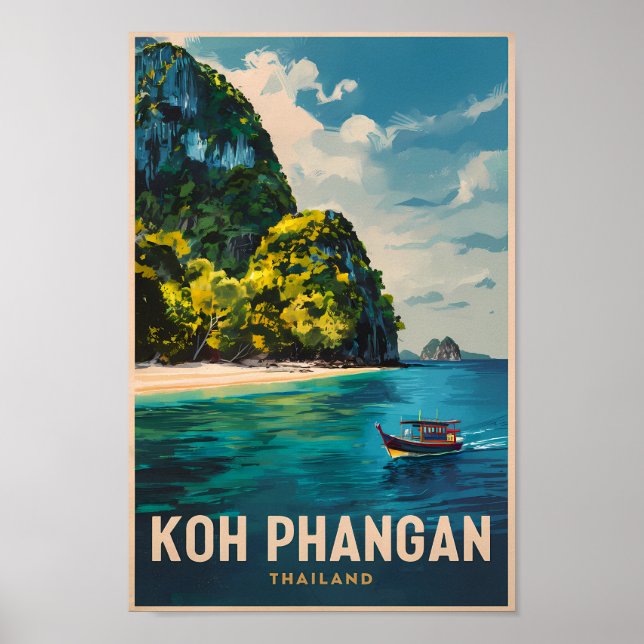Póster Koh Phangan Tailandia Viaje a la intemperie (Frente)