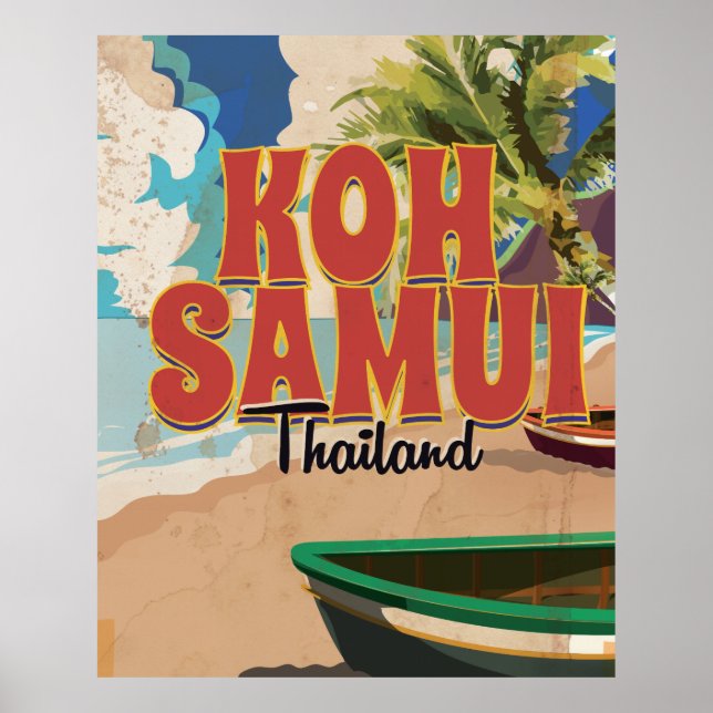 Póster Koh Samui, Poster de Viajes por Viajes en Tailandi (Frente)