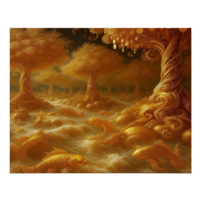 Póster Koi Dorado (Anverso)