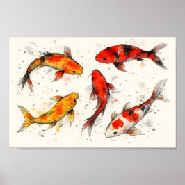 Póster Koi Fish 