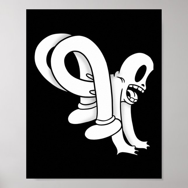 Póster Koko El Flaucho Fantasma Twisty Blackwork (Frente)
