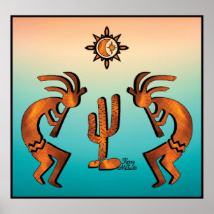 Póster Kokopelli del suroeste