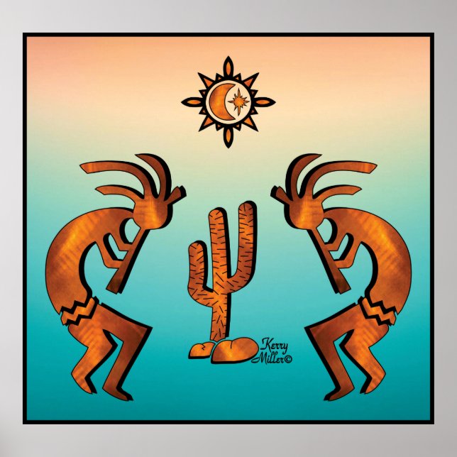 Póster Kokopelli del suroeste (Frente)