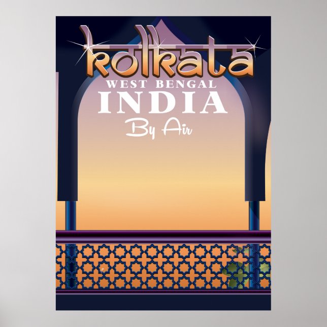 Póster Kolkata - poster de vacaciones de Bengala Occident (Frente)