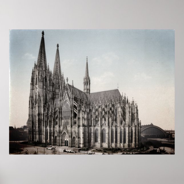 Póster Kölner Dom um 1900 - Catedral de Colonia (Frente)