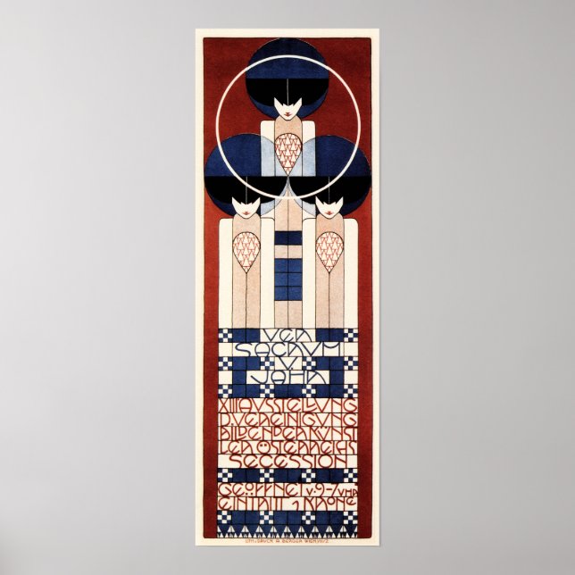 Póster KOLOMAN MOSER V Sacrum V Jahr Viena Secession (Frente)