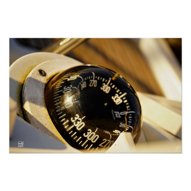 Póster Kompas helpt navigeren en koer behouden.  (Anverso)