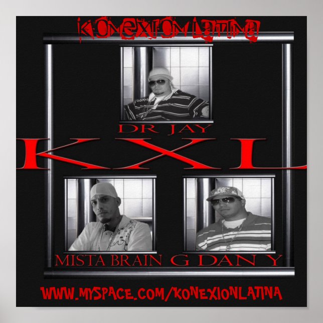 PÓSTER KONEXION LATINA, WWW.MYSPACE.COM/... (Frente)