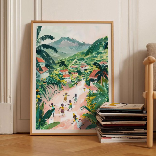 Póster Kongo Print Kongo Illustration Kinshasa Poster Kon (Subido por el creador)