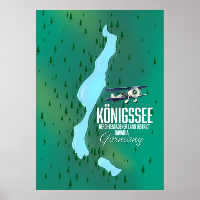 Póster Königssee Berchtesgadener Alemania (Frente)