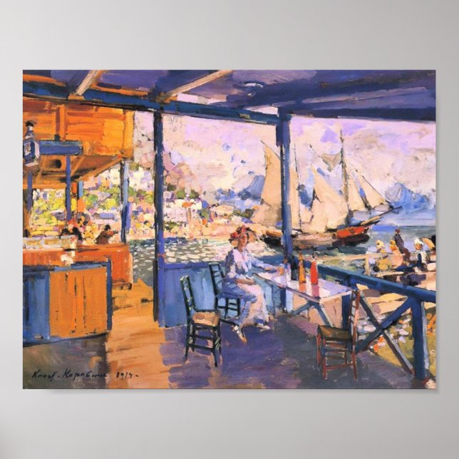 Póster Konstantin Korovin - Pier en Gurzuf (Frente)