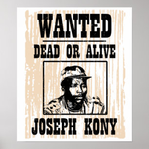 Póster Kony 2012 Joseph Kony Wanted Poster