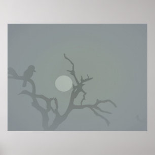 Póster Kookaburra en el humo