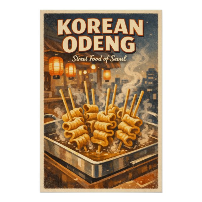 Póster Korean Odeng (Eomuk), traditional food 2026 (Anverso)