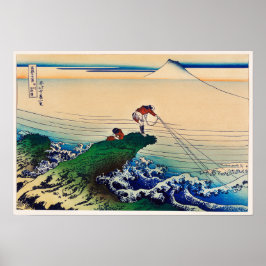 Póster Koshu Kajikazawa por Katsushika Hokusai