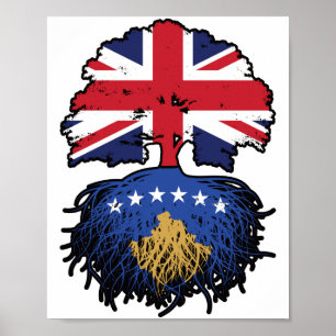 Póster Kosovo Kosovar British UK Reino Unido Reino Unido