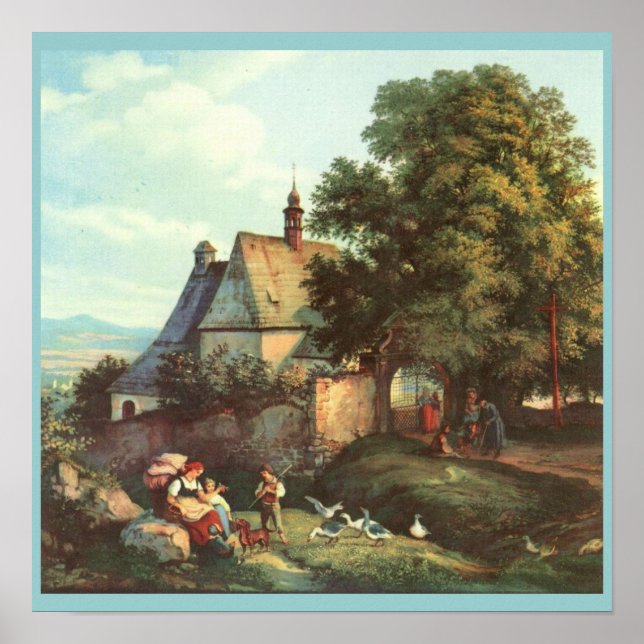 Póster Kostel sv. Anny v Krupka en Teplice (Frente)