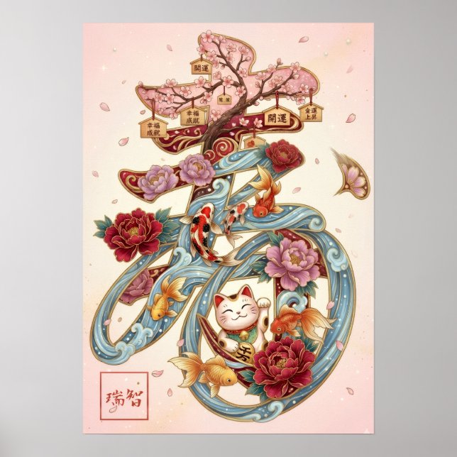 Póster Kotobuki: Calligraphy "Celebration"260020226 (Frente)
