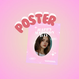 Póster Kpop Idol Birthday Fancafe Style Poster