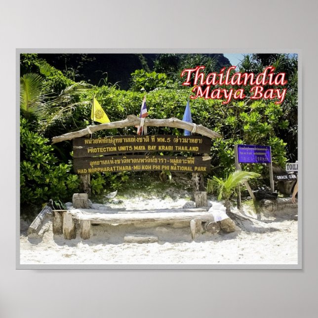 Póster Krabi - Bahía Maya - Tailandia - (Frente)