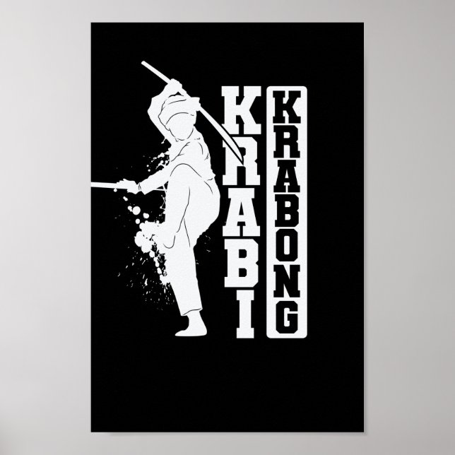 Póster Krabi Krabong Training Kampfkunst Thailand (Frente)