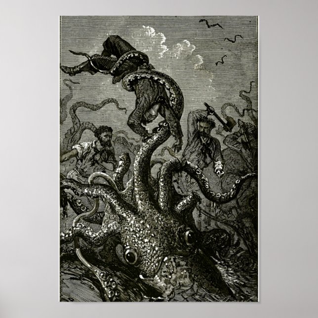 Póster Kraken de 20000 ligas bajo el mar (Frente)