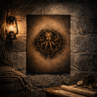 Póster Kraken Marca Sigilo Pirata