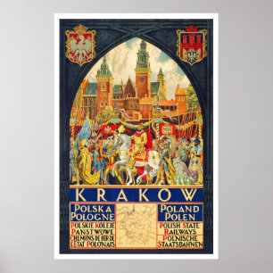 Póster Krakow Polska Pologne