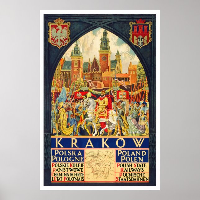 Póster Krakow Polska Pologne (Frente)