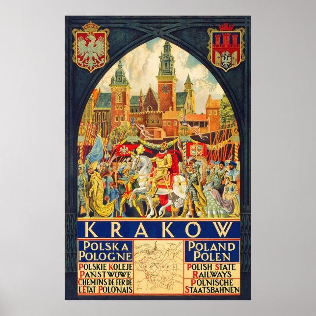Póster Krakow Polska Pologne Polen (Frente)