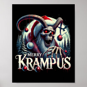Póster Krampus Alegre Krampus Está Llegando A La Ciudad H