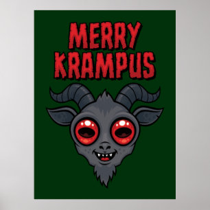 Póster Krampus Alegre y Espeluznante
