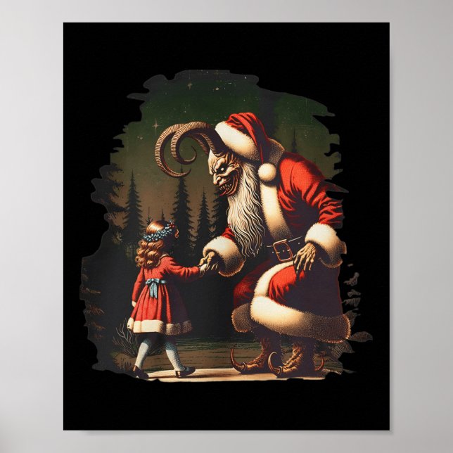 Póster Krampus Navidades oscuros Merry Krampus Holiday Ho (Frente)
