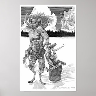 Póster Krampus Pen y Poster de tinta