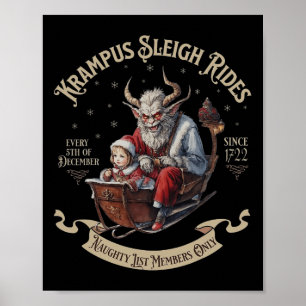 Póster Krampus Sleigh Rides