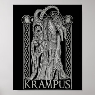 Póster Krampus - Ss De Krampus Navidad Gótica Oscura