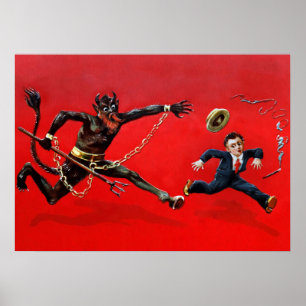 Póster Krampus vintage
