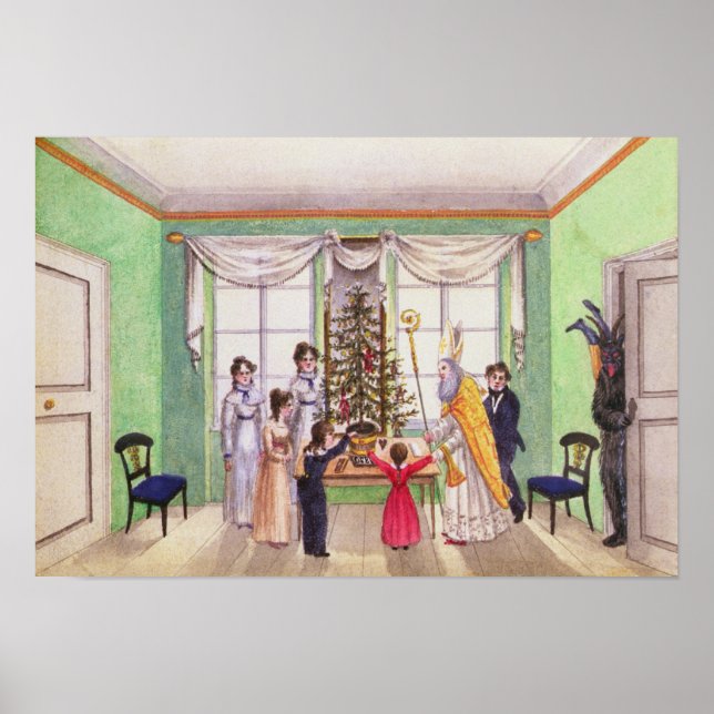 Póster Krampus y San Nicolás de la revista de Carl (Frente)