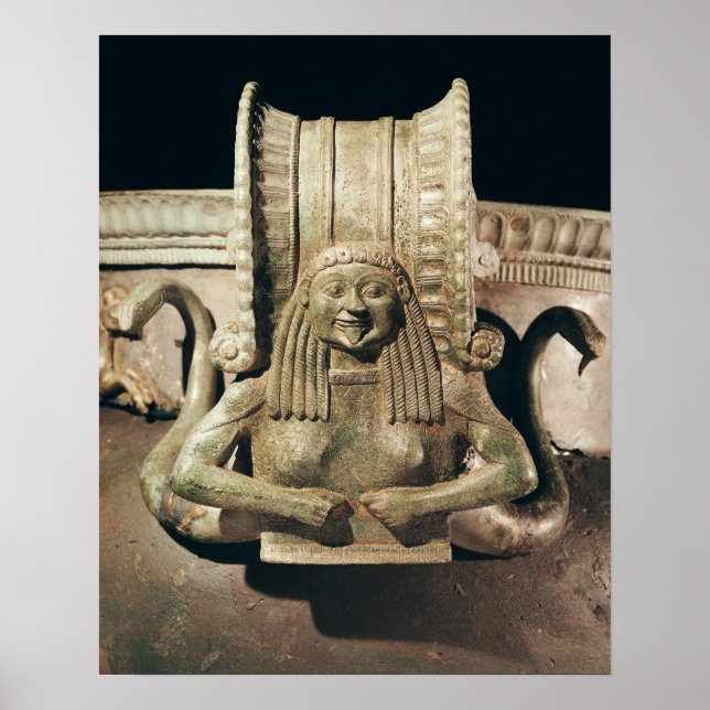 Póster Krater, detalle de la manija (Frente)