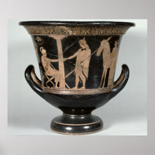 Póster Krater kalyx, figura roja del Atlántico