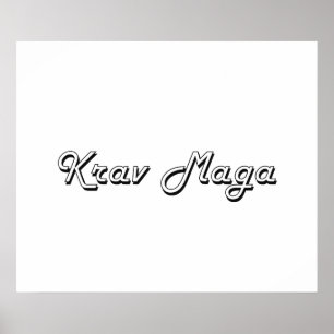 Póster Krav Maga Classic Retro Design